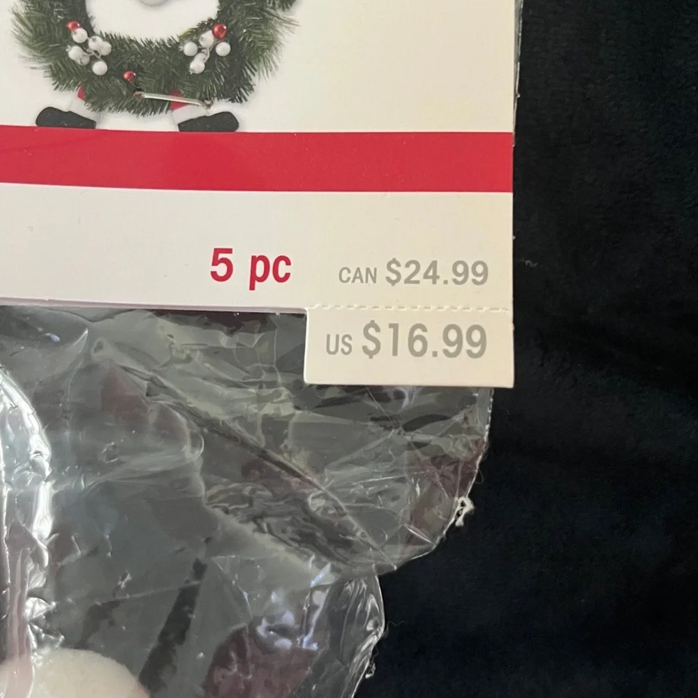 Ashland Santa Face Wreath Decor in Red and White